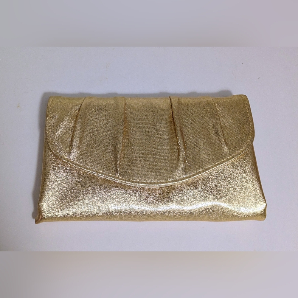 AVON Polished Gold Evening Bag Clutch Purse Bag 1970s Vintage New